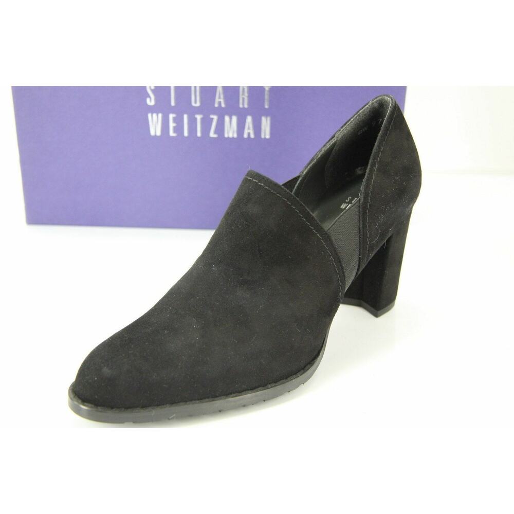 Stuart Weitzman Black Suede CORRAL Ankle Boot Stretch Pumps